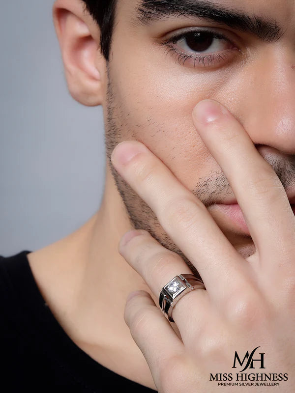 925 Pure Sterling Silver Stardom Mens Special Ring